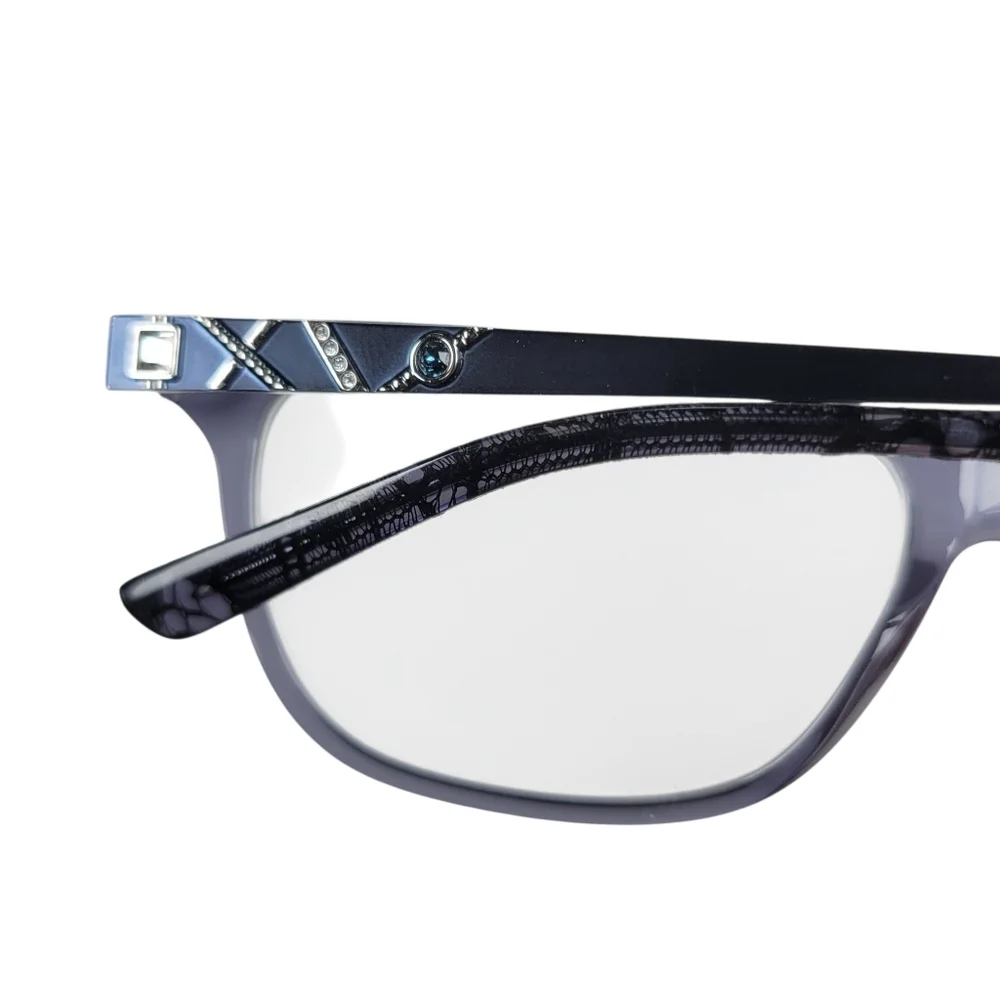 Bebe Eyeglasses Frames ONLY‎ BB5170 400 Crystal Blue Black Full Rim 53-16-135